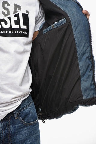 Puffer Jacket W-THYS Sleeveless Bleached Effect