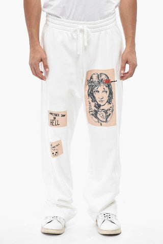 DAMIANO DAVID Joggers P-MARTYANS Aus Angerauter Baumwolle Mit Kontrast-Patches