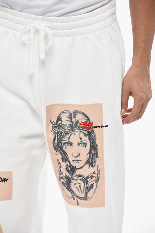 DAMIANO DAVID Joggers P-MARTYANS Aus Angerauter Baumwolle Mit Kontrast-Patches