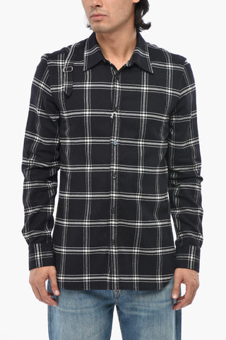 Camicia in Flanella di Cotone a Quadri