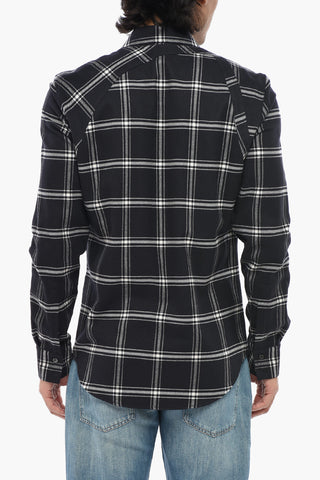 Camicia in Flanella di Cotone a Quadri