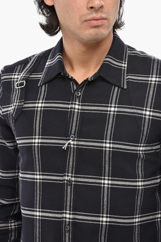 Camicia in Flanella di Cotone a Quadri