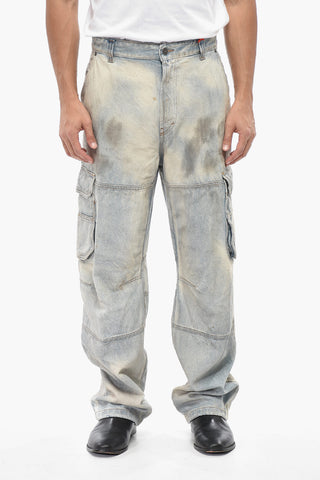 Cargo Jeans D-FISH Loose Fit Straight Leg 23cm
