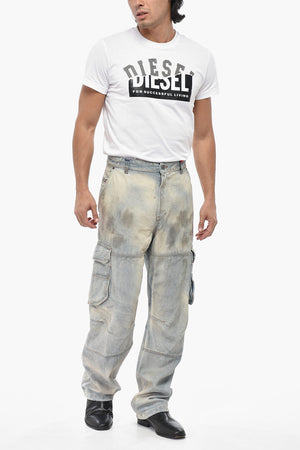 Cargo Jeans D-FISH Loose Fit Straight Leg 23cm