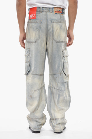 Cargo Jeans D-FISH Loose Fit Straight Leg 23cm