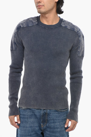 Maglia Girocollo K-MARTIN Con Dettagli Denim