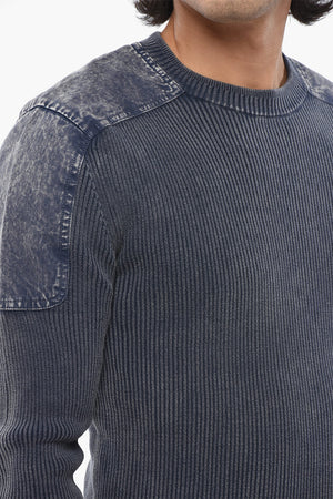 Maglia Girocollo K-MARTIN Con Dettagli Denim