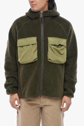 TODD SNYDER Sherpa-Jacke mit Kapuze und großen Fronttaschen