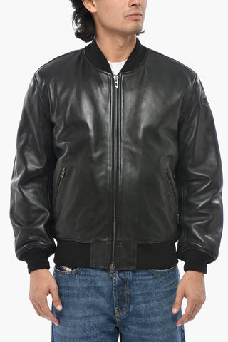 Leder-Bomberjacke L-KHAN gepolstert