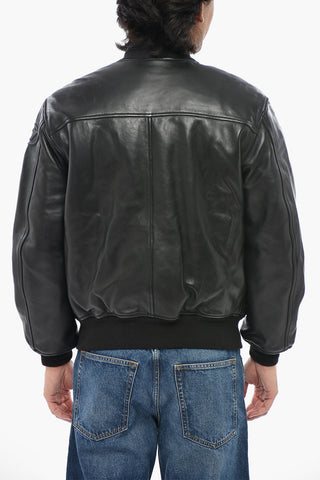 Leder-Bomberjacke L-KHAN gepolstert
