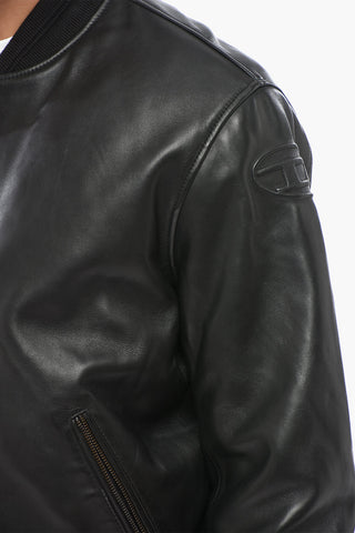 Leder-Bomberjacke L-KHAN gepolstert