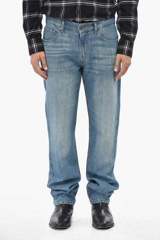 Cotton and Linen Jeans THE STRAIGHT with Visible Topstitching 19cm