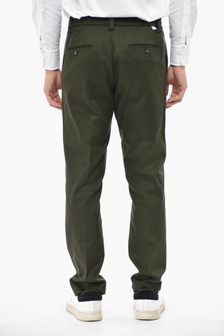 BRERA Cotton-Blend Trousers With Elastic Waist And Drawstring