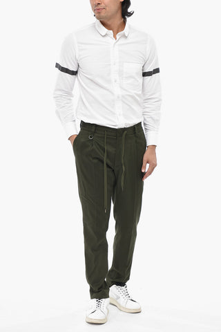 BRERA Cotton-Blend Trousers With Elastic Waist And Drawstring
