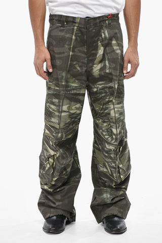 Patterned Cotton-Blend Cargo Pants P-ARNE