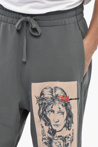 DAMIANO DAVID Joggers P-MARTYANS Aus Angerauter Baumwolle Mit Kontrast-Patches