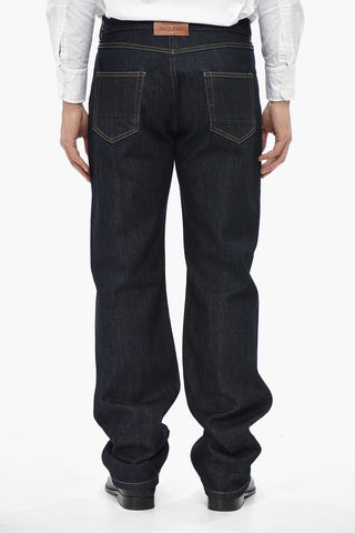 Jeans mit geradem Bein und sichtbaren Nähten 23cm