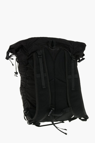 Trekkingrucksack DRAPE aus technischem Gewebe einfarbig mit Roll-Top-Verschluss