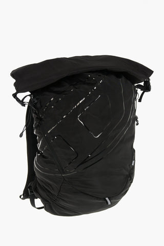 Trekkingrucksack DRAPE aus technischem Gewebe einfarbig mit Roll-Top-Verschluss