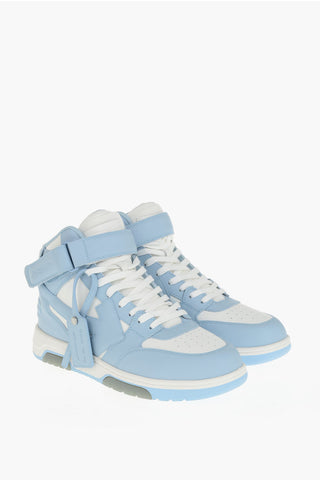 Mid-Top Two-Tone Leather Sneakers OUT OF OFFICE