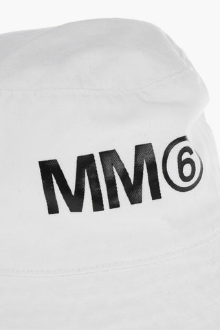 MM6 Cotton Bucket Hat with Contrast Logo