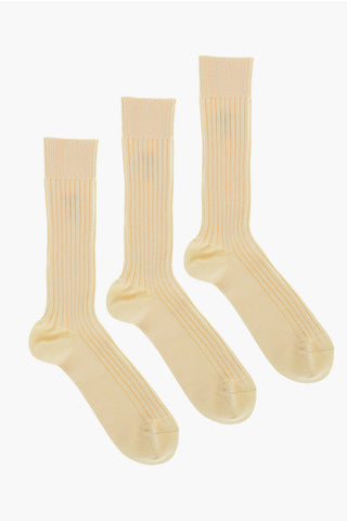 Organic Cotton Long Socks With Embroidery