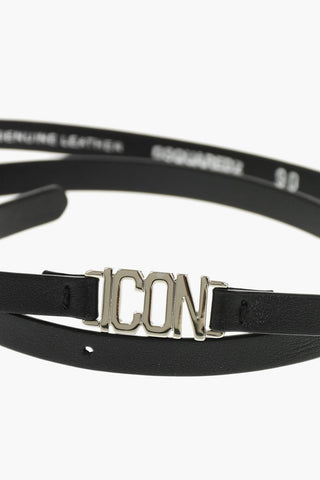 ICON Slim-Fit Belt with 10mm Metal Monogram