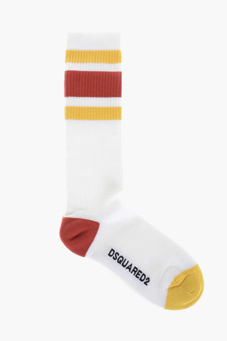 Lange Rippensocken Colorblock