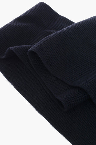 CC COLLECTION Ribbed Wool-Blend Scarf, Solid