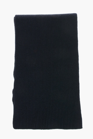 CC COLLECTION Ribbed Wool-Blend Scarf, Solid