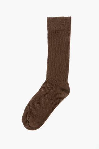 Lange einfarbige Socken mit gesticktem Detail