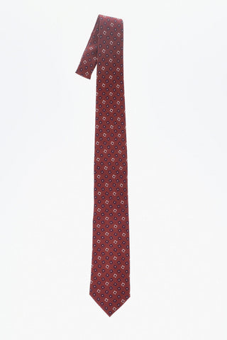 Silk Tie with Floral Pattern