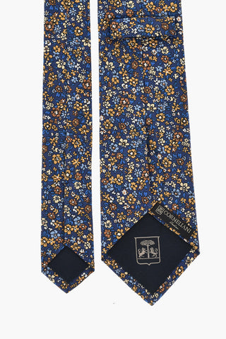 Seidenkrawatte mit Blumenmuster