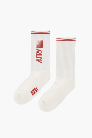 Lange Gerippte Socken Mit Kontrastdetails