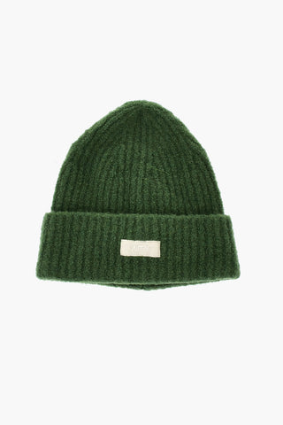 Solid-Color Beanie With Logo Detail