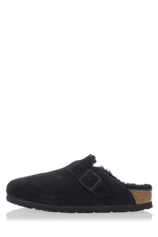Suede OSTON Sabot with Shearling Inner 