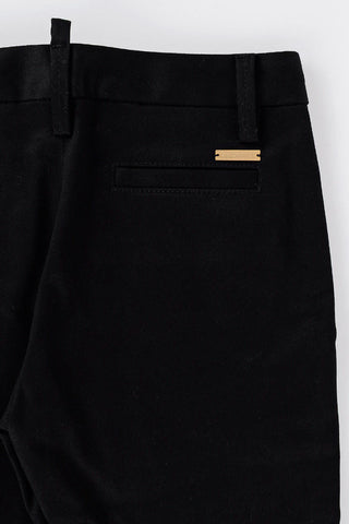 Stretch Cotton Trousers with gold tone Buttons 