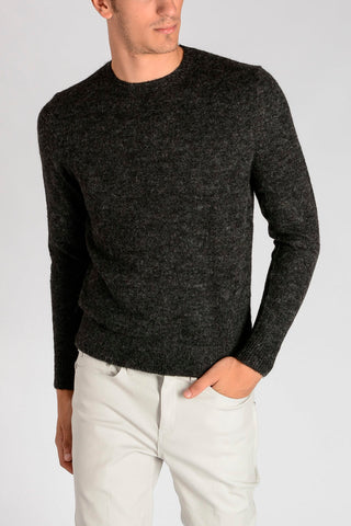 Alpaca Blend Skinny Fit Crew-neck Sweater