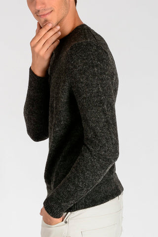 Alpaca Blend Skinny Fit Crew-neck Sweater