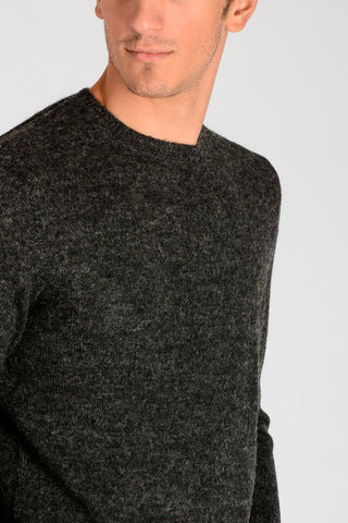 Alpaca Blend Skinny Fit Crew-neck Sweater