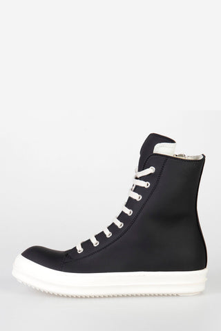 DRKSHDW Vegan Leather High-Top Sneakers with Side Zip