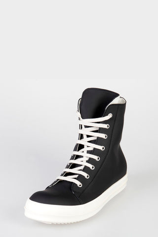 DRKSHDW Vegan Leather High-Top Sneakers with Side Zip