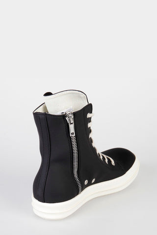 DRKSHDW Vegan Leather High-Top Sneakers with Side Zip