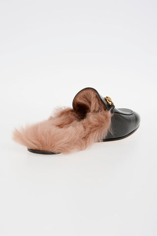 Leather Slipper with Fur Lining