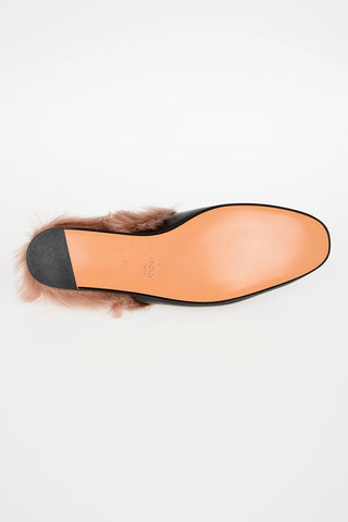 Leather Slipper with Fur Lining