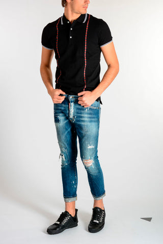 Polo In Cotone con Ricami 