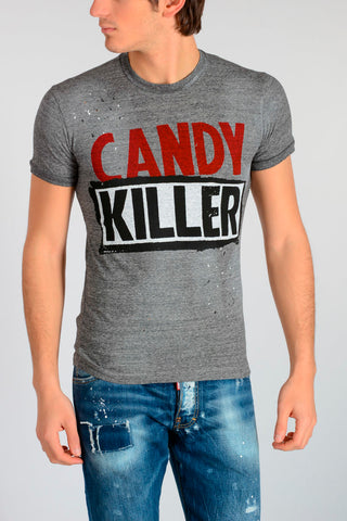 Dark grey melange MAN T-SHIRT