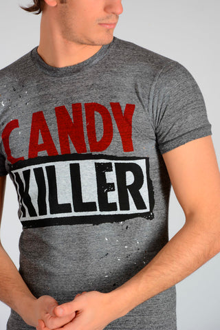 Dark grey melange MAN T-SHIRT