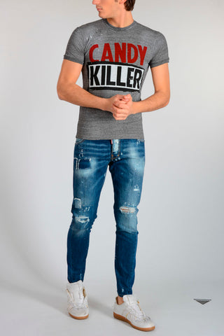 Dark grey melange MAN T-SHIRT