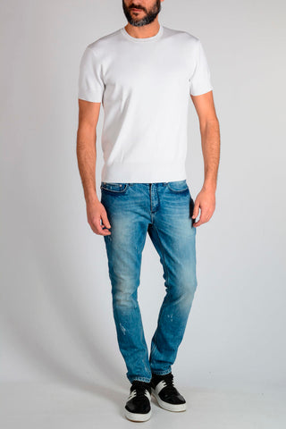 Crew Neck Ribbed Edge Sweater